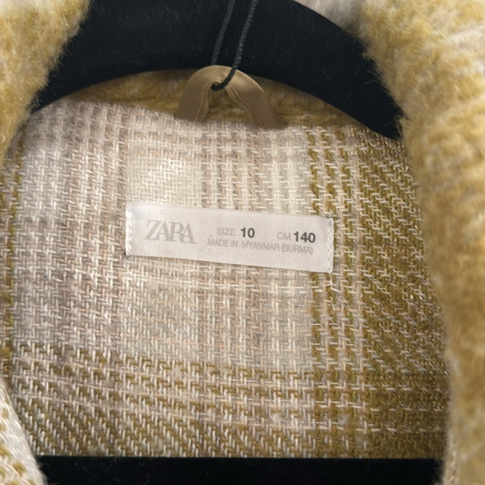 Zara Yellow Plaid Shacket Button Up - Picture 6 of 9
